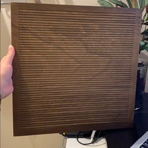 Wood letter board with letters